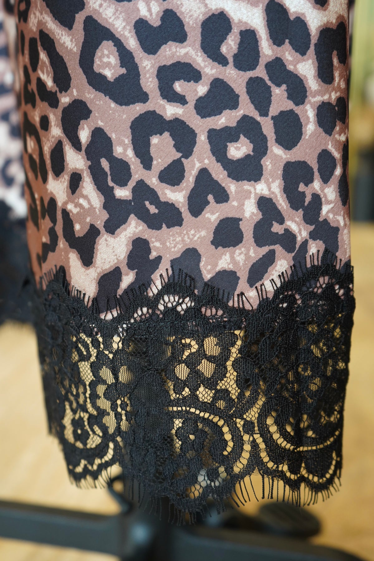 Bri Leopard Print Satin Maxi Skirt