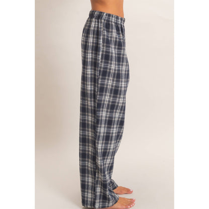 Kenzi Plaid Wide-Leg Pants