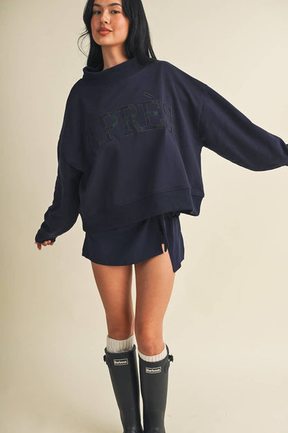Après Oversized Mock Neck Sweatshirt