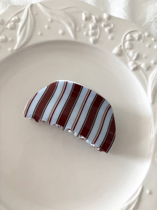 Fall Stripe Retro Hair Clips