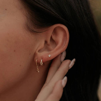 Aspen Diamond Hoops | Waterproof Jewelry