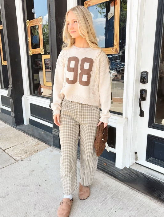 Addie Jersey Cable Knit Sweater