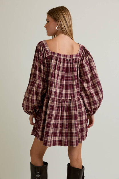 Rae Flannel Mini Dress