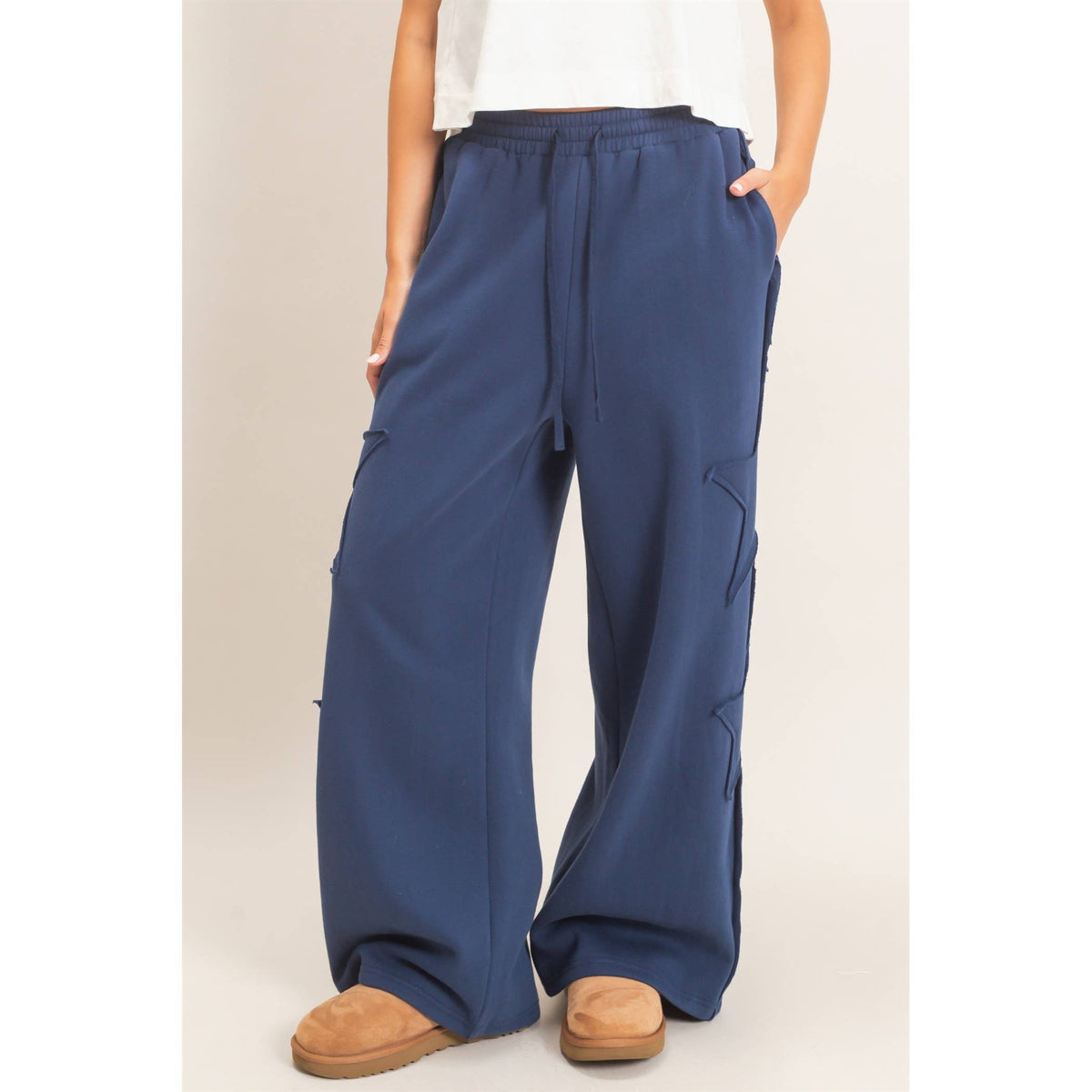 Lilly French Terry Star Patch Sweatpants