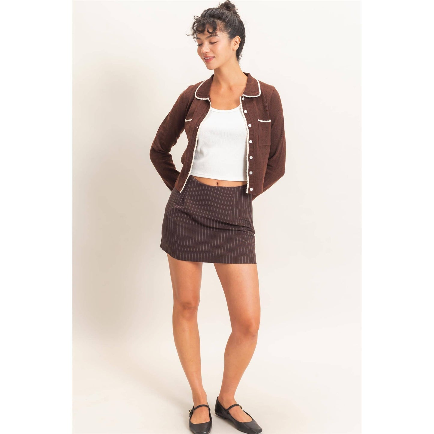 Devan Pinstripe Skort
