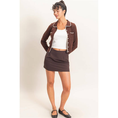 Devan Pinstripe Skort