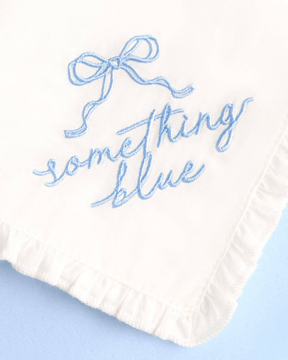 Something Blue Embroidered Handkerchief