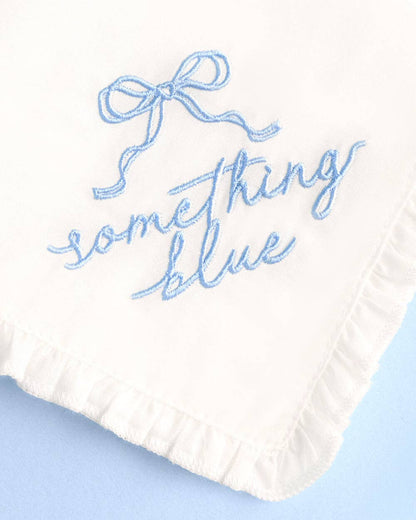 Something Blue Embroidered Handkerchief