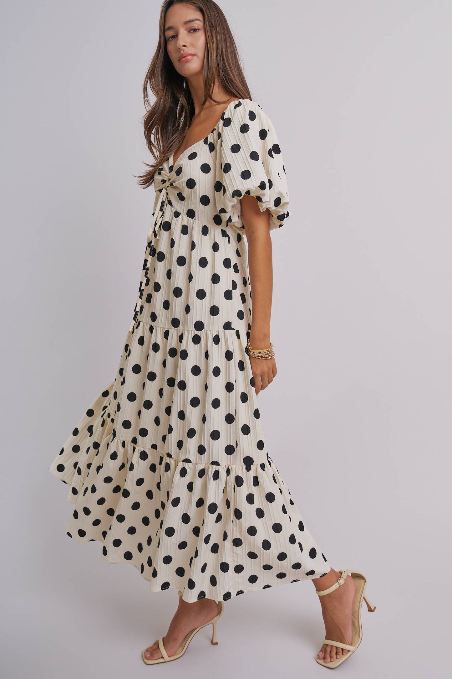 Liana Polka Dot Maxi Dress