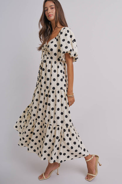 Liana Polka Dot Maxi Dress