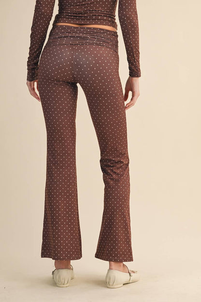 Mable Polka Dot Soft Knit Flare Pants