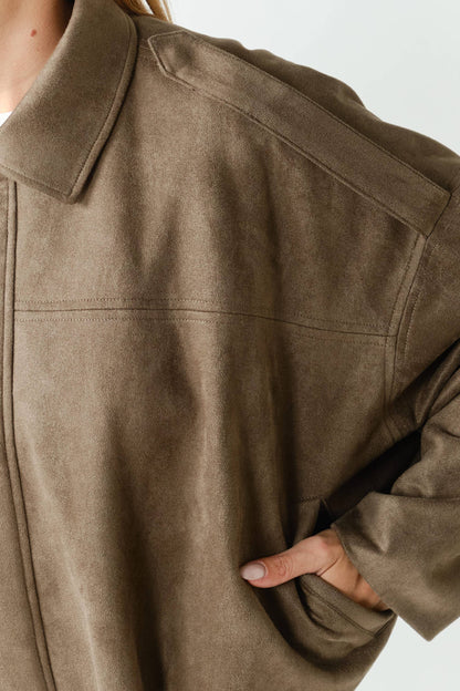 Devin Mojave Suede Finish Zip-Front Jacket