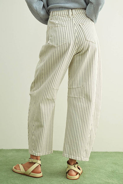Penny Pin Stripe Barrel Pants