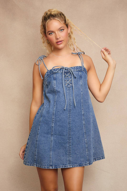 Caroline Denim Mini Dress