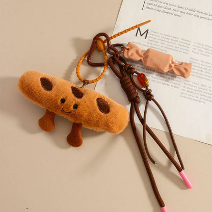 Plush Baguette & Croissant Bag Charm