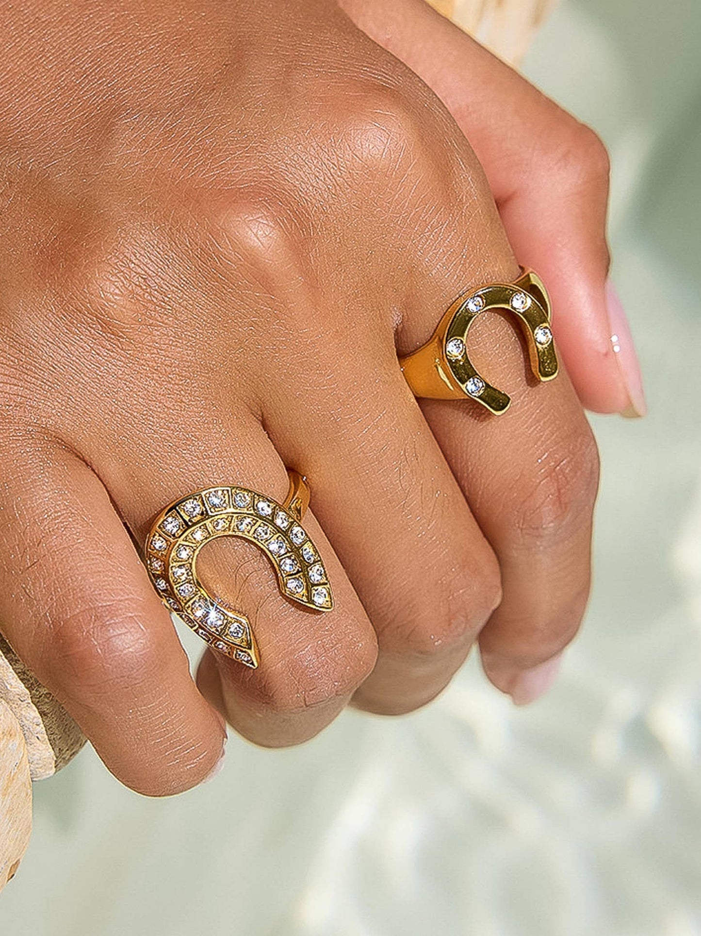 Lucky Girl Horseshoe Ring | Waterproof Jewelry