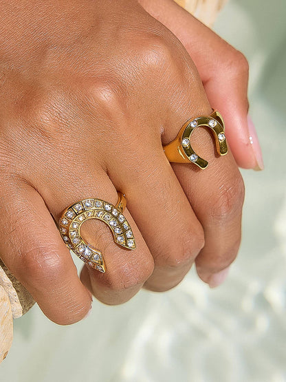 Lucky Girl Horseshoe Ring | Waterproof Jewelry