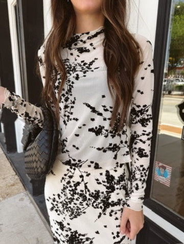 Mia Velvet Mesh Top