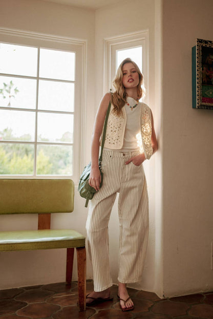 Penny Pin Stripe Barrel Pants