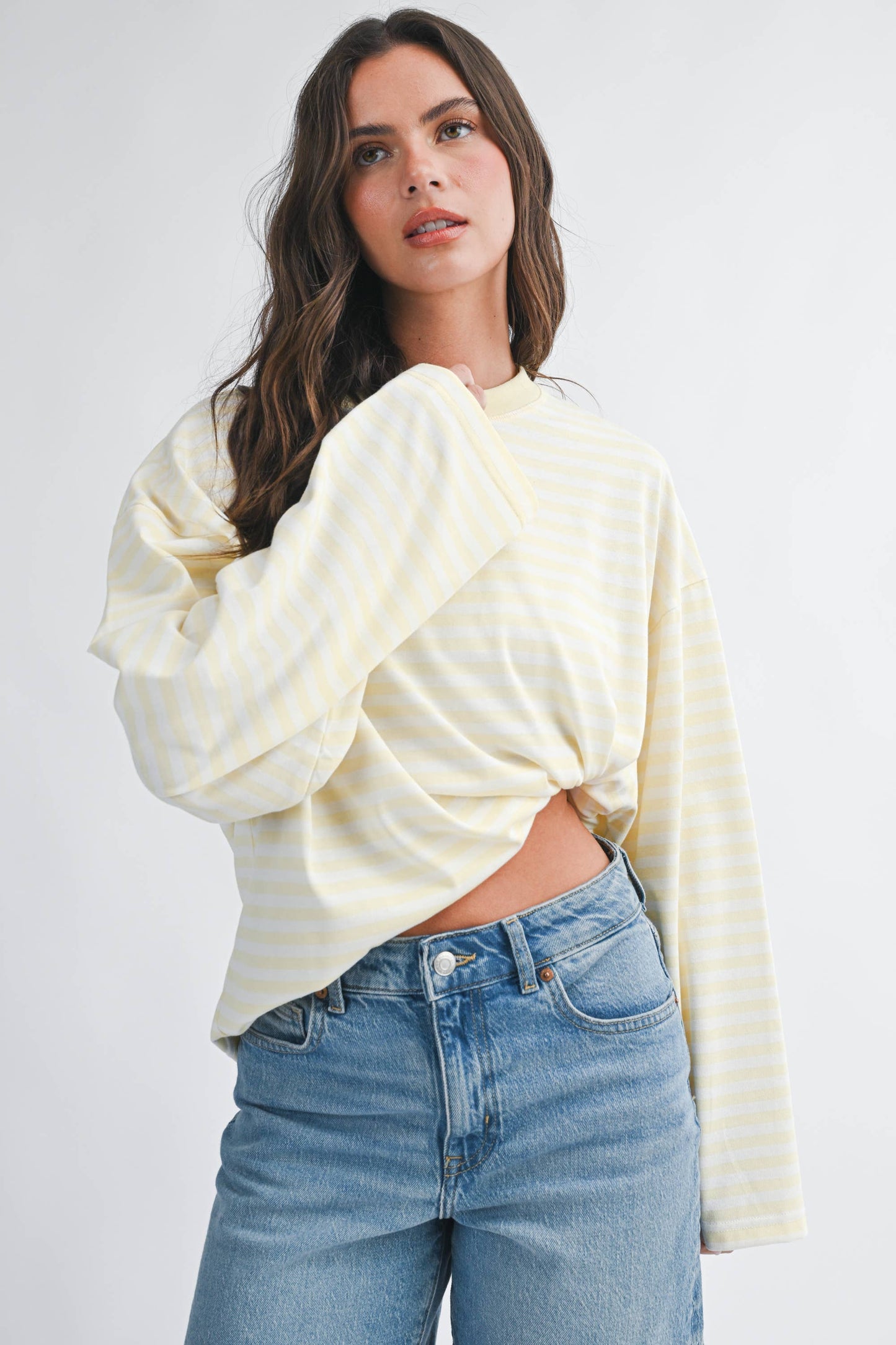 Greta Oversized Stripe Long Sleeve Top