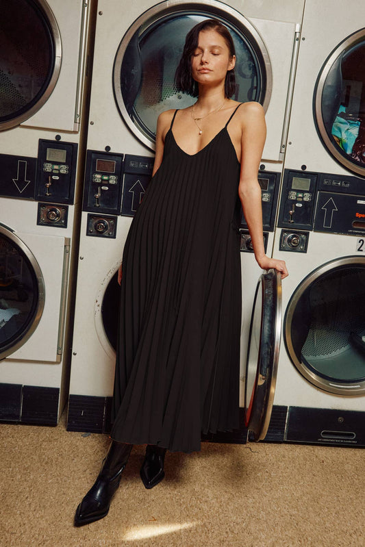 Nina Pleated Midi Dress