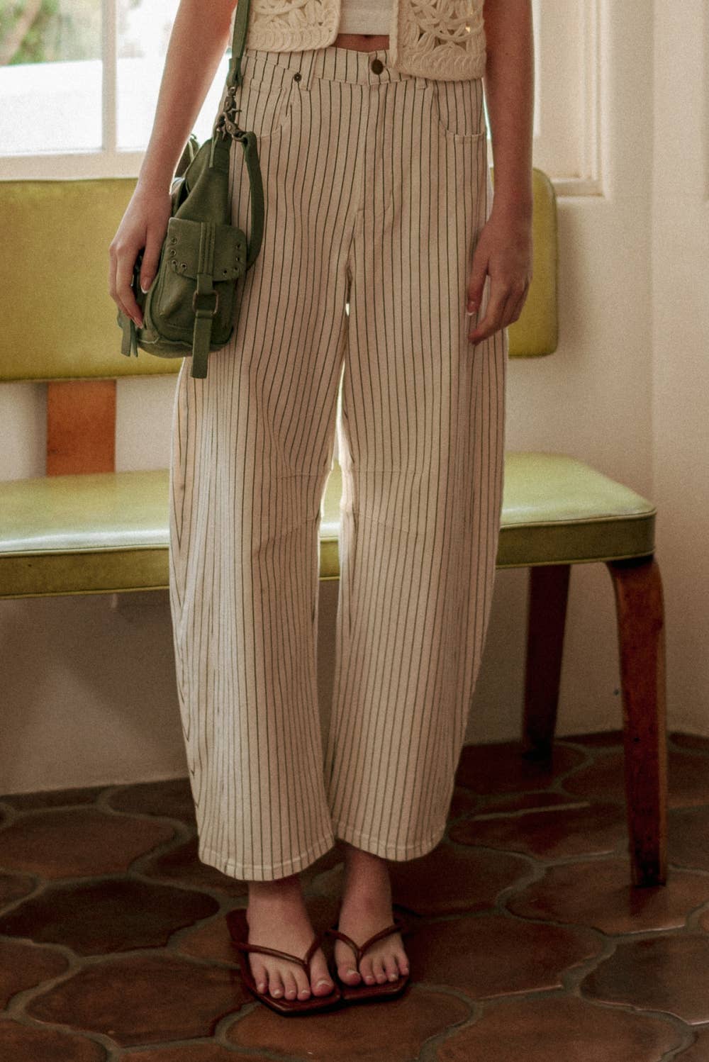 Penny Pin Stripe Barrel Pants