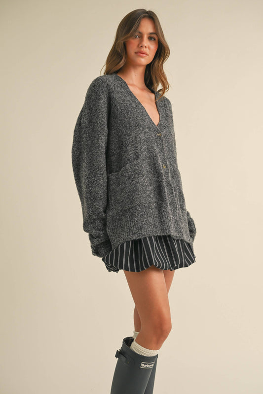 Trina Front Pocket Oversized Cardi
