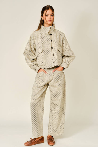 Lucy Polka Dot Barrel Pants