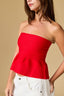 Ellie Strapless Peplum Top