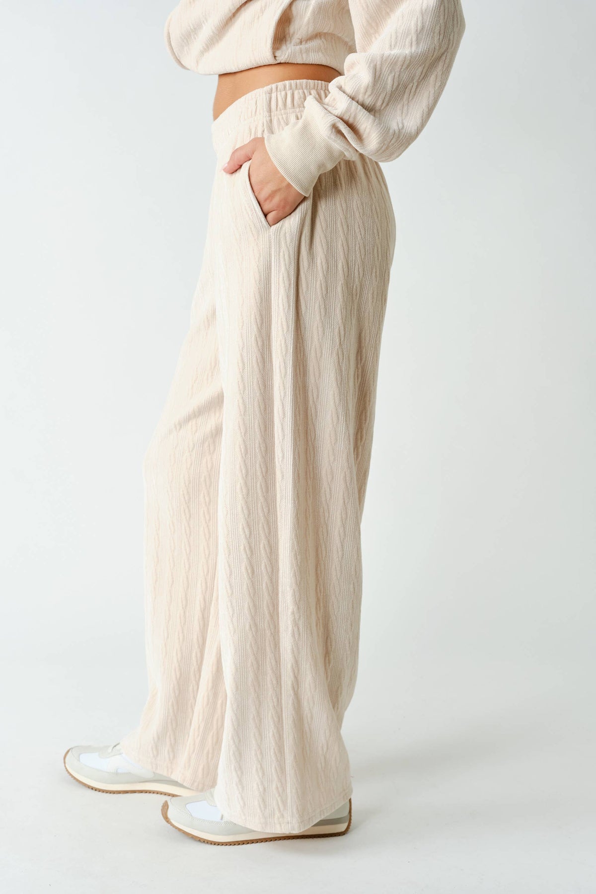 Tay Groove-Track Textured Lounge Pants