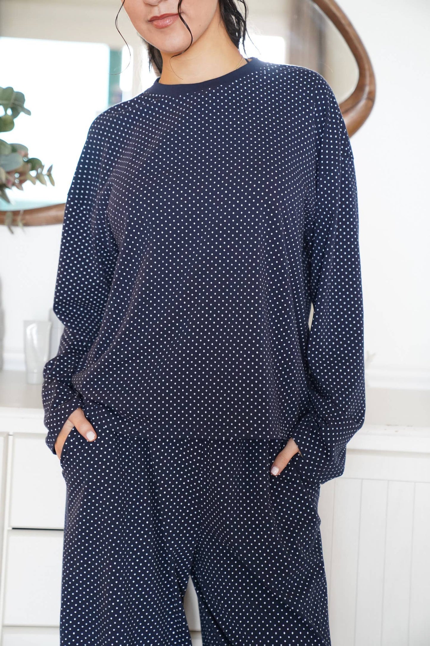 Penny Long Sleeve Polka Dot Top