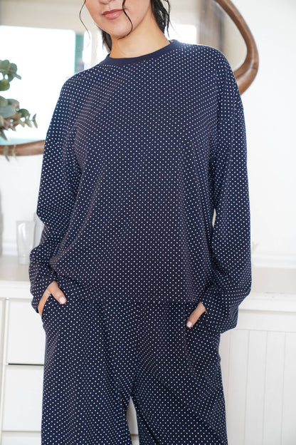Penny Long Sleeve Polka Dot Top