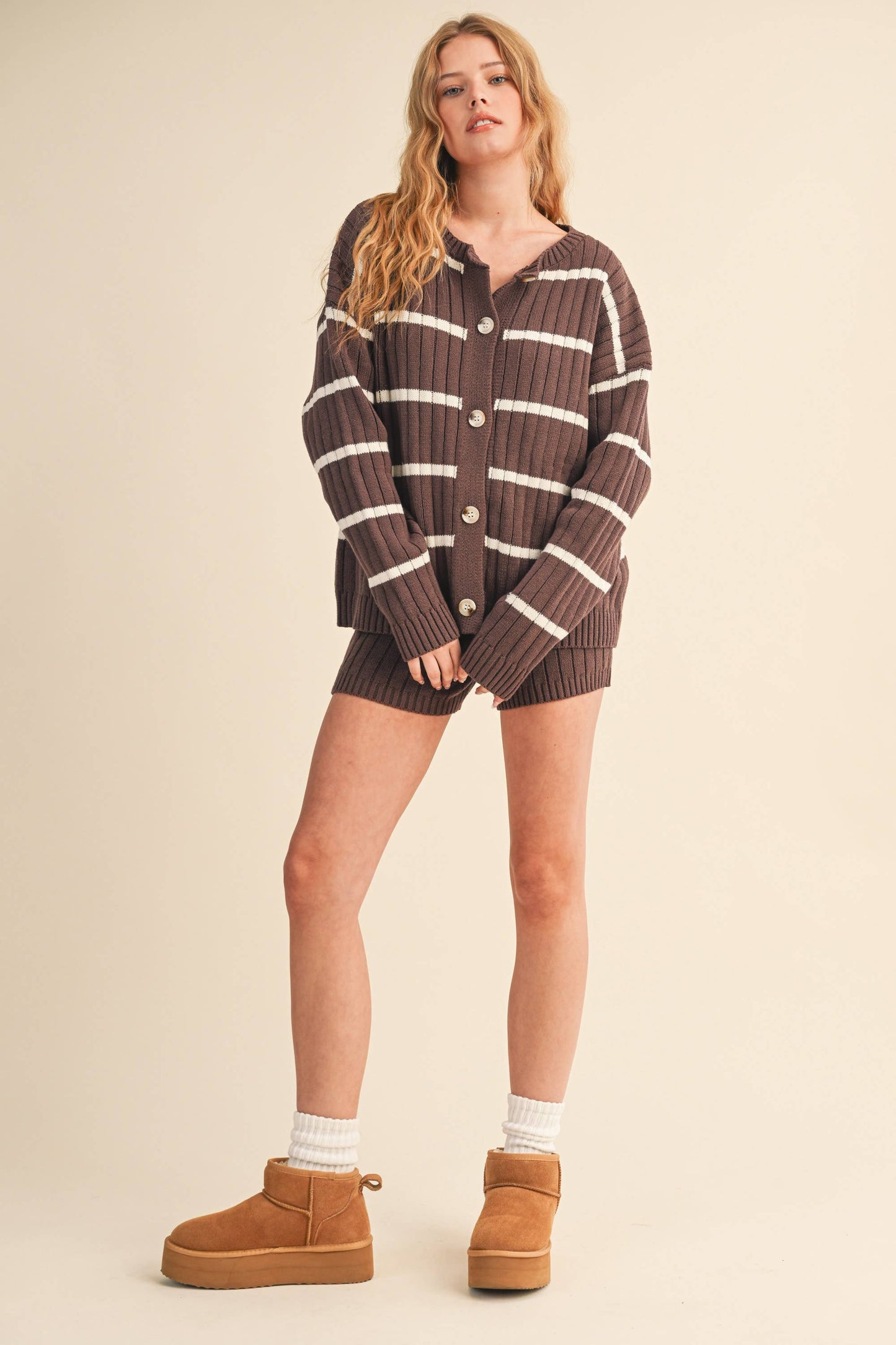 Tess Stripe Sweater and Shorts Set