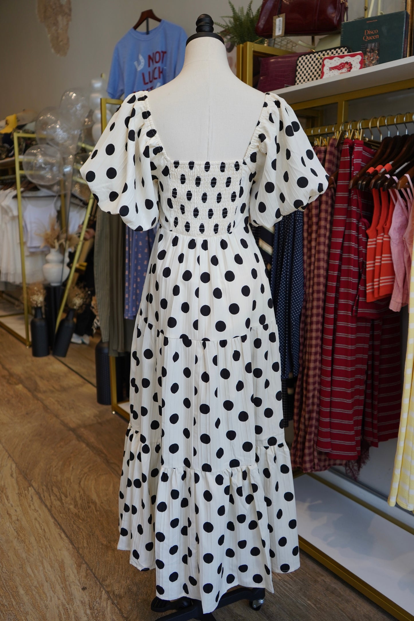 Liana Polka Dot Maxi Dress