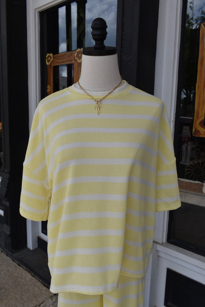Lemon Striped Top