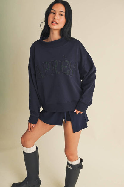 Après Oversized Mock Neck Sweatshirt