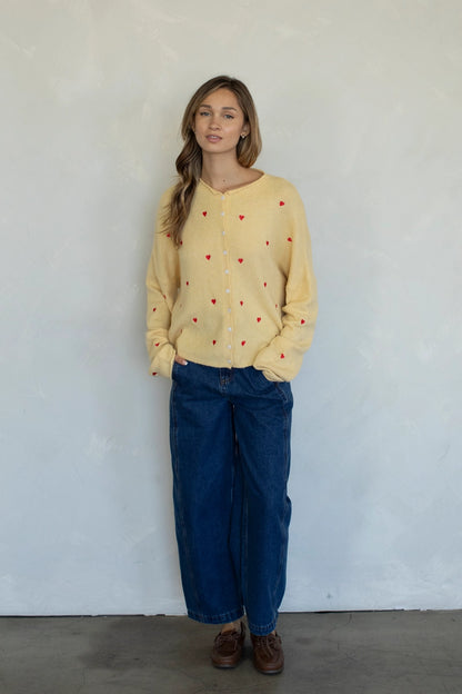 Emma Cardigan | Embroidered Hearts