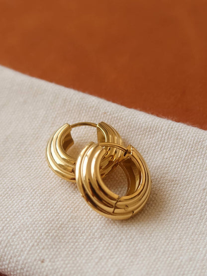 Juliette Chunky Hoop Earrings | Waterproof Jewelry