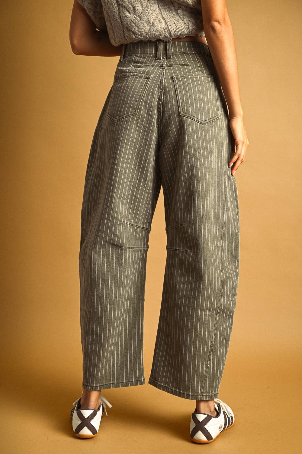 Penny Pin Stripe Barrel Pants