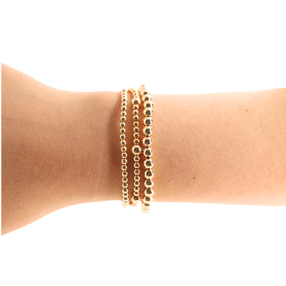 5MM Gold Beaded Bracelet | BEADED BLONDES