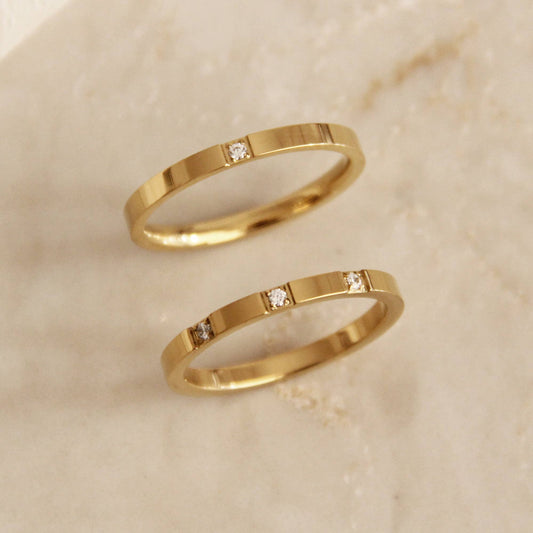 Drea Triple Stone Ring | Waterproof Jewelry