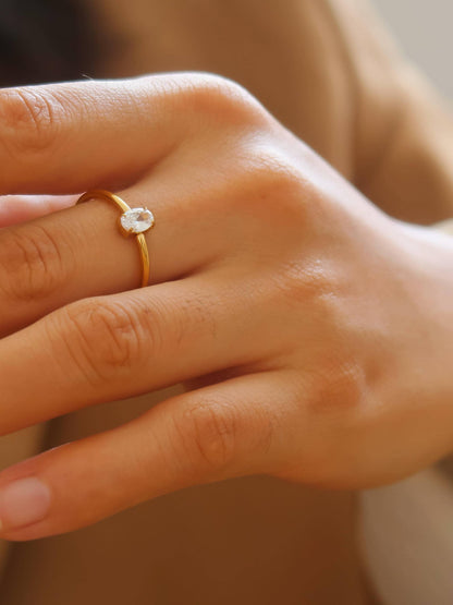 Anna Oval Ring | Waterproof Jewelry