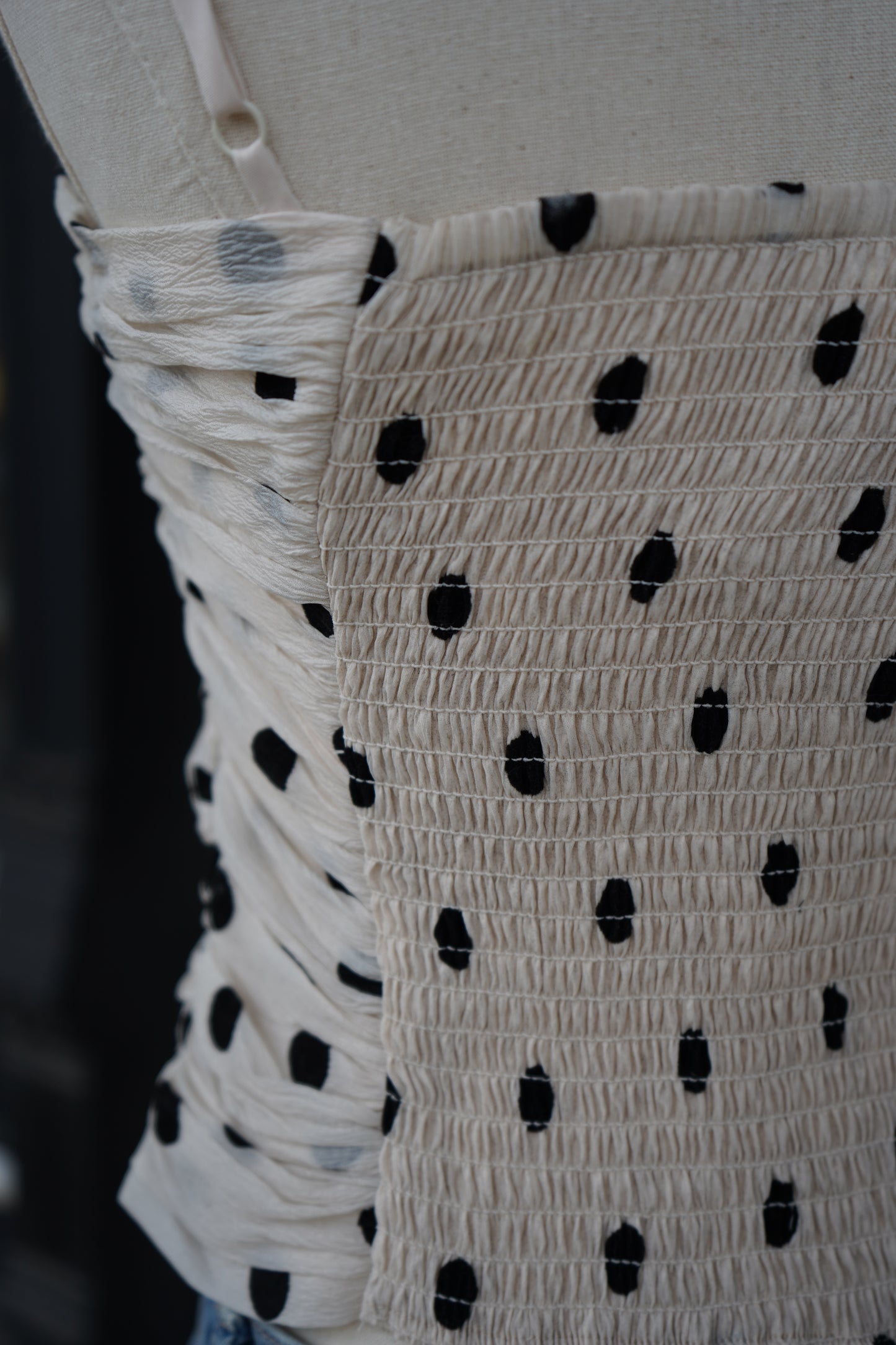Lucy Ruched Polka Dot Tank