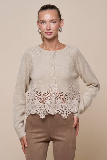 Helen Lace Crochet Cardigan
