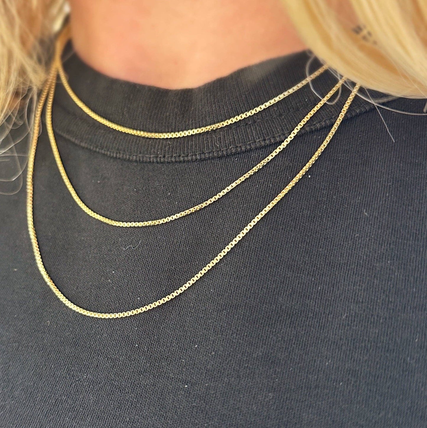 Lana Box Chain Necklace | Waterproof Jewelry