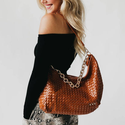 Sienna Slouchy Woven Shoulder Bag | PRETTY SIMPLE