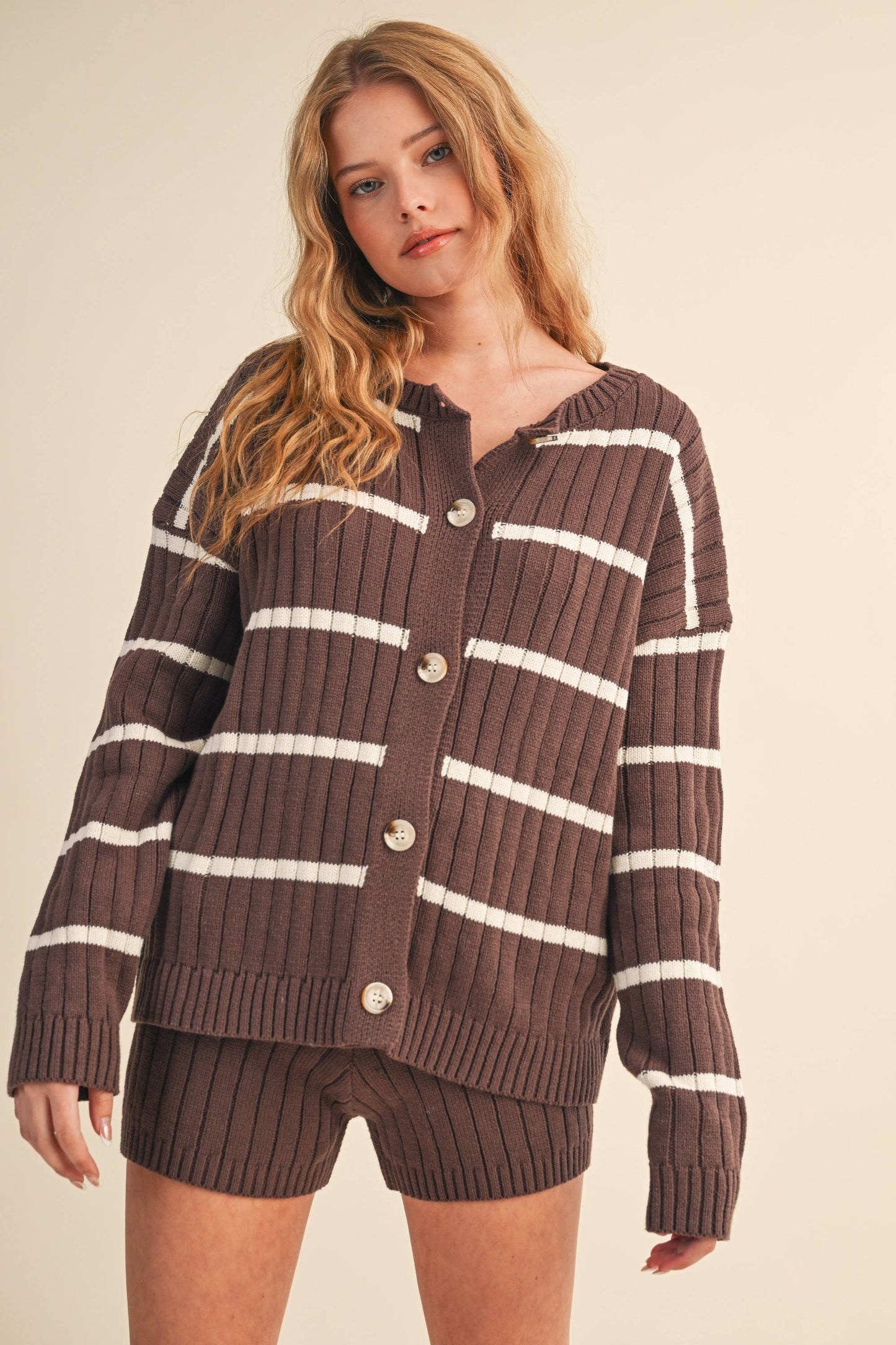 Tess Stripe Sweater and Shorts Set