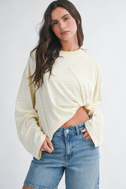 Greta Oversized Stripe Long Sleeve Top