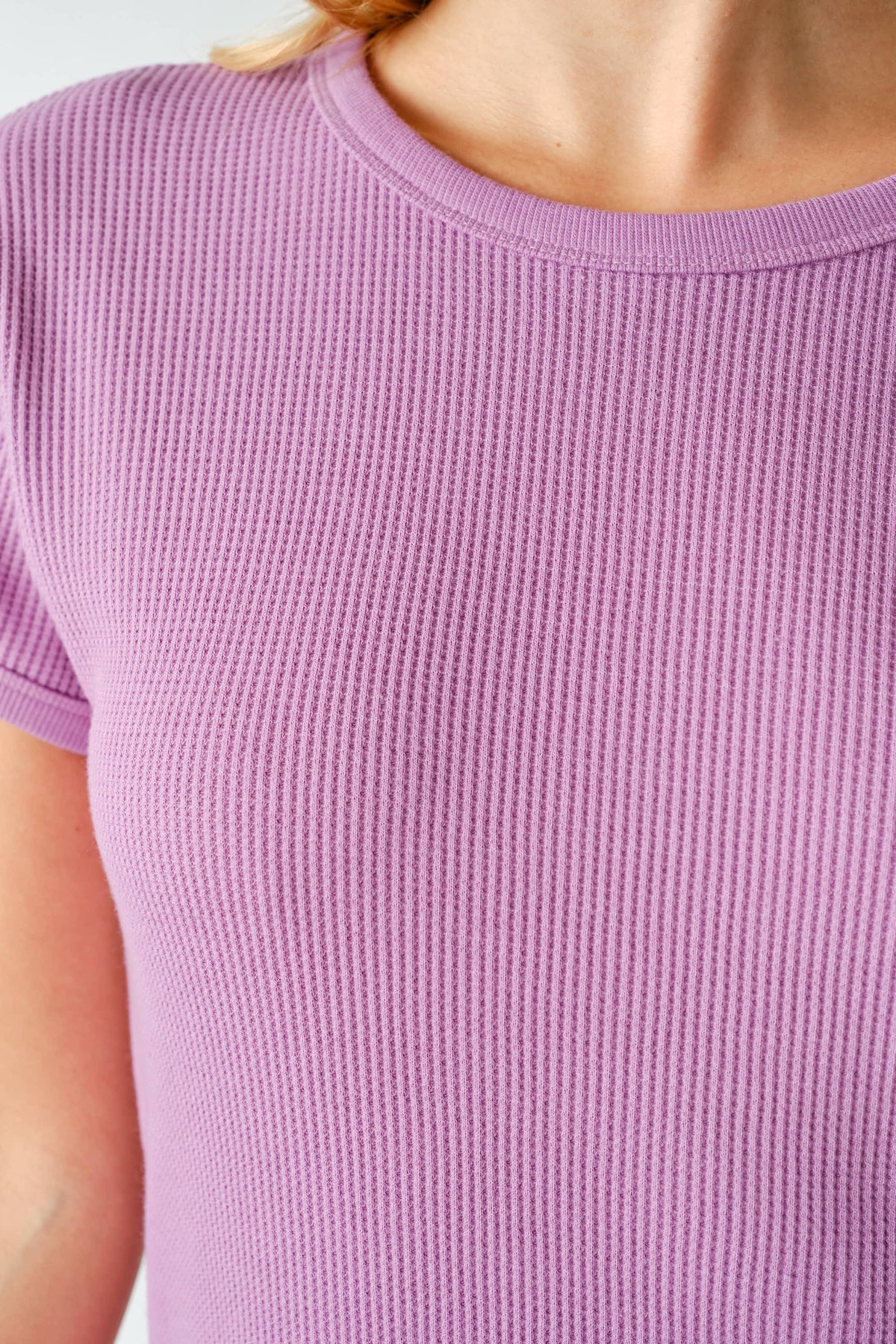 Kadi Waffle-Knit Short-Sleeve Tee