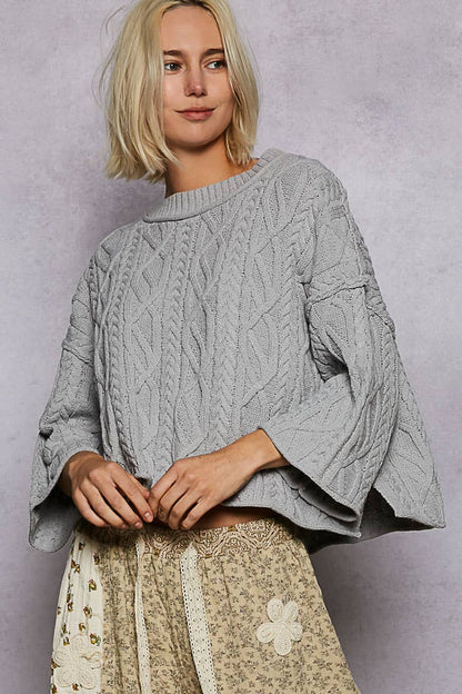 Sadie Cable Knit Short Sleeve